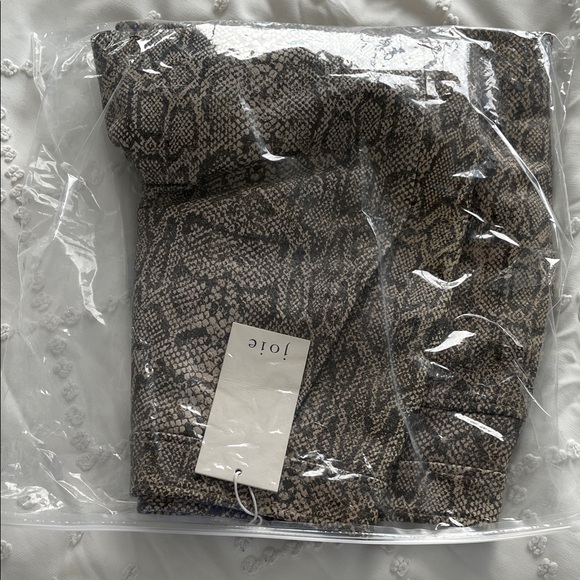 NWT Joie Snake Print Leather Shorts - Picture 8 of 12